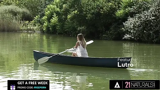 21 NATURALS - Slim Blonde Beauty Rides Huge Cock by the Water