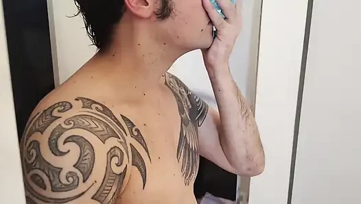 Stepson sniffing his stepmother's panties