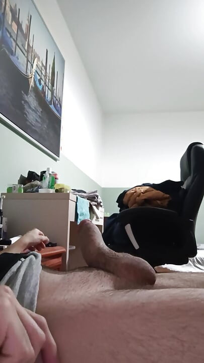 The young man tied his penis with a rope.