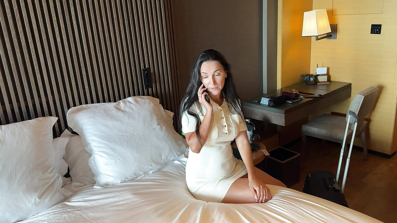 Stepmom Without Panties in the Only Hotel Bed - She Couldn't Resist His Cock