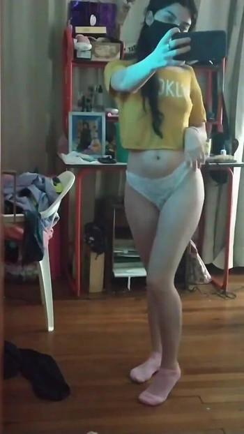 Emotional moment from "Laura is caught dancing in her underwear and is fucked by her stepbrother. Real amateur classic"