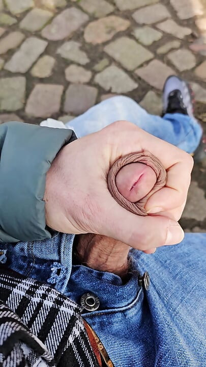 public park, dick jerked off