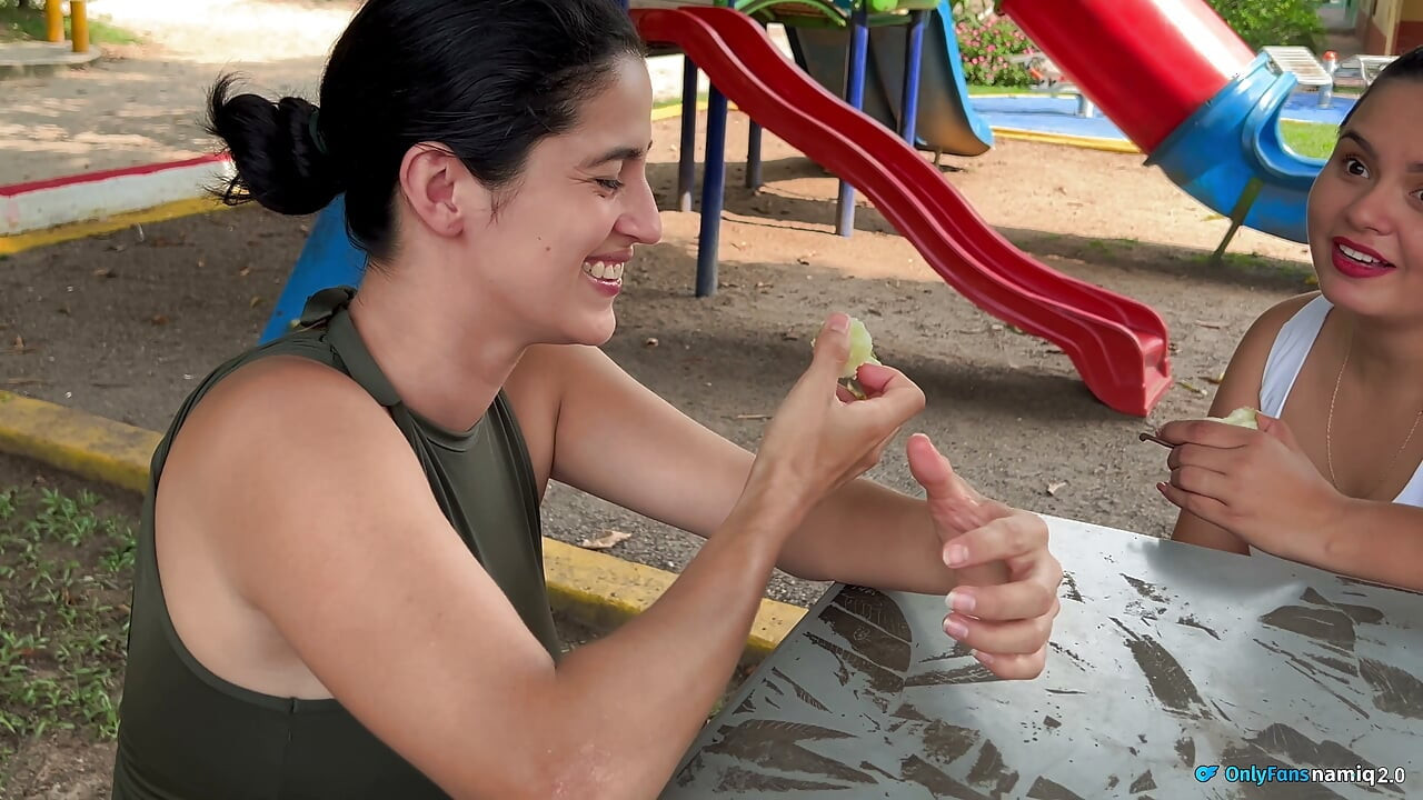 BEAUTIFUL LATINAS GIVE US ASS IN A PARKING LOT, PUSSY FULL OF CUM