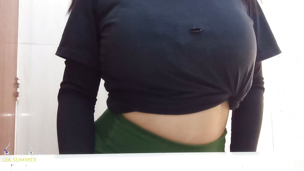 College girl goes into the gym bathroom, plays with her huge tits, and masturbates her fat, juicy pussy