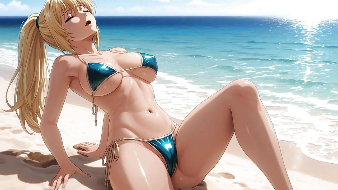 Tanned Blonde Beach Tease: Ass Out and Doggy Drilled