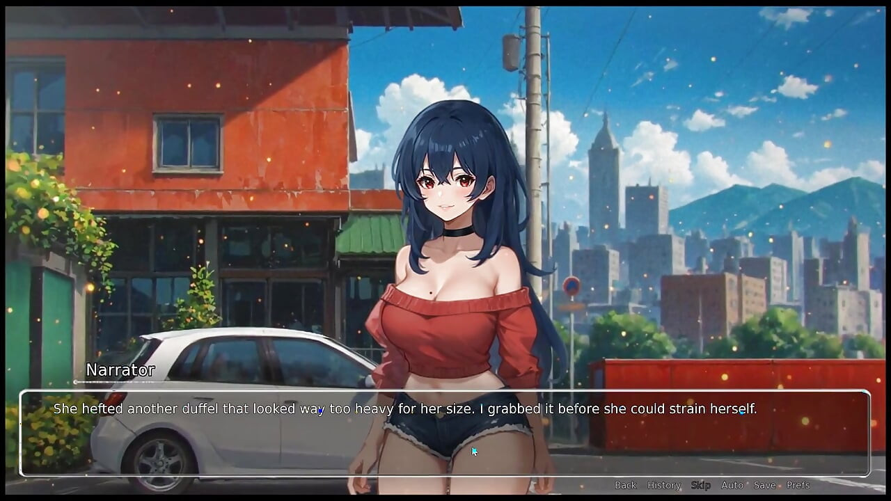 Bluring af væggene ROMANCE Hentai Game Ep.1 Min GF afslører hendes PERFEKTE RØV på GADEN!