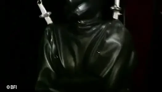 Put in leather encasement so he can't move
