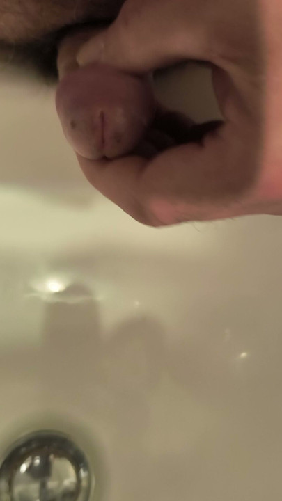Cum in the sink