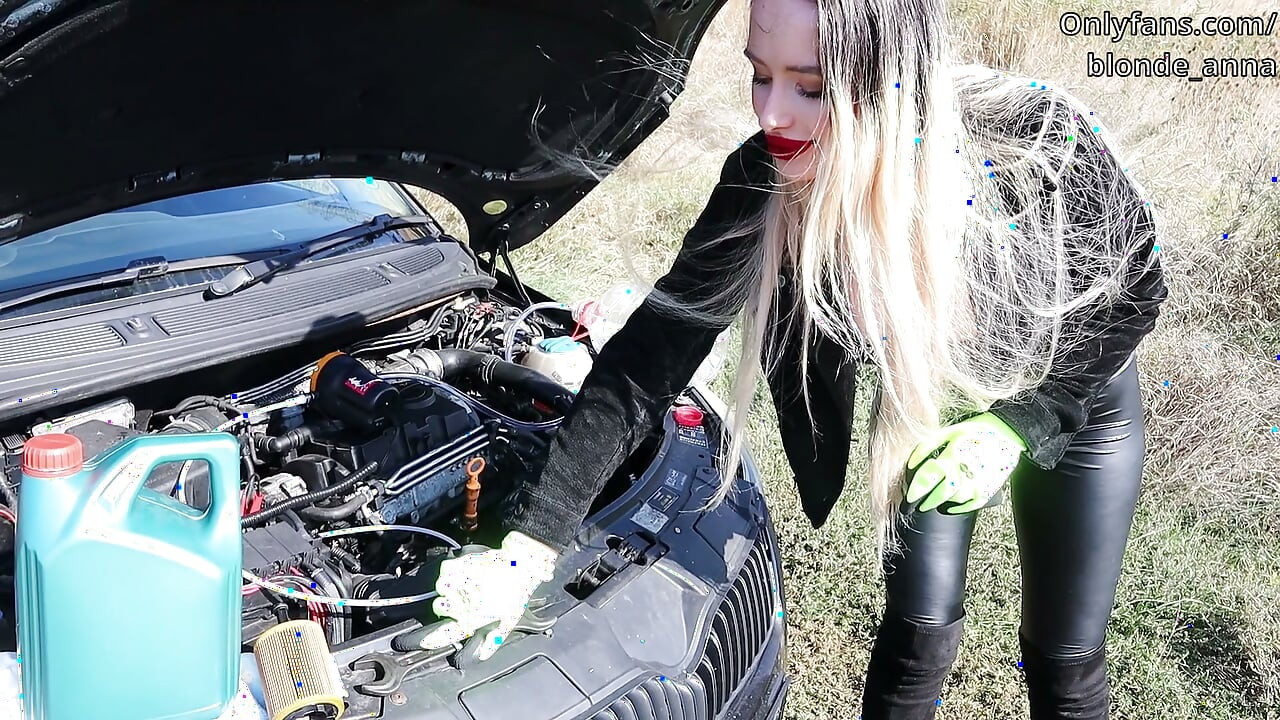 Girl vs Car. The Oil Change