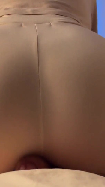 Stunning moment from "Young Student Rides Cock In Leggings, Gets Cum On Her Big Ass"