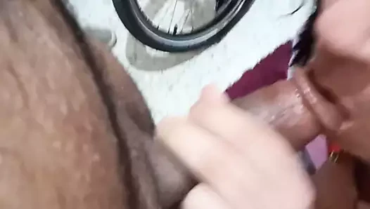 Jordanian man sucking Indian cock