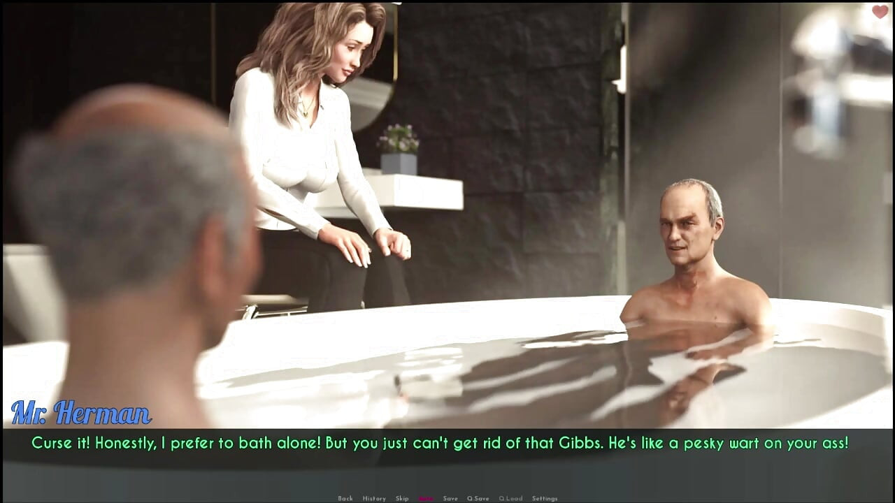 AWAM #15 - Sophia had to bath the old guys...Nathalie and Sophia had a sexy moment