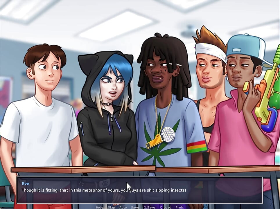 Summertime Saga: I've seen Grace's boobs and Eve's hot body