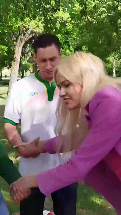 Novella Shows Kira, Dan, and Brad Her Cock-Filled Art! | Clip 1