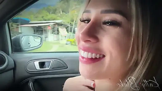 We fucked inside a tow truck while our car was being driven