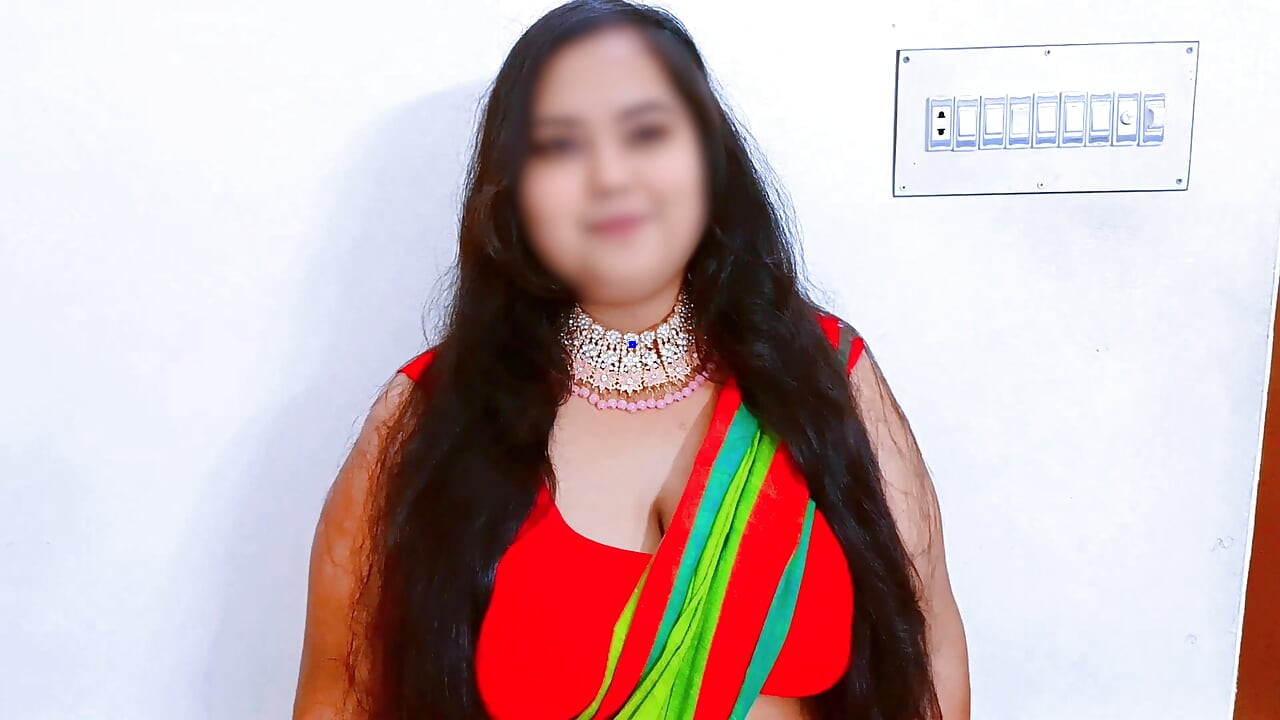 My sister-in-law looks great in a saree today.
