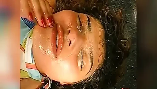 Horny Blondes in Wild Bukkake Cum Frenzy