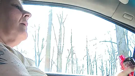 Masterbation in Car Driver Seat