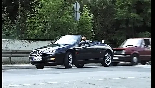 Brutal German cougar rides big rod in nature