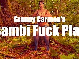 Het bambi-neukspel van oma Carmen