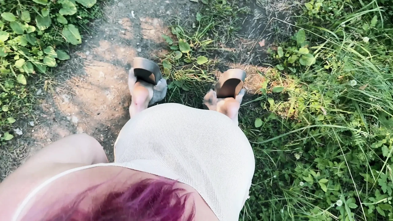 Risky Outdoor Sex in the Forest – Almost Caught, Deepthroat & Cumswap