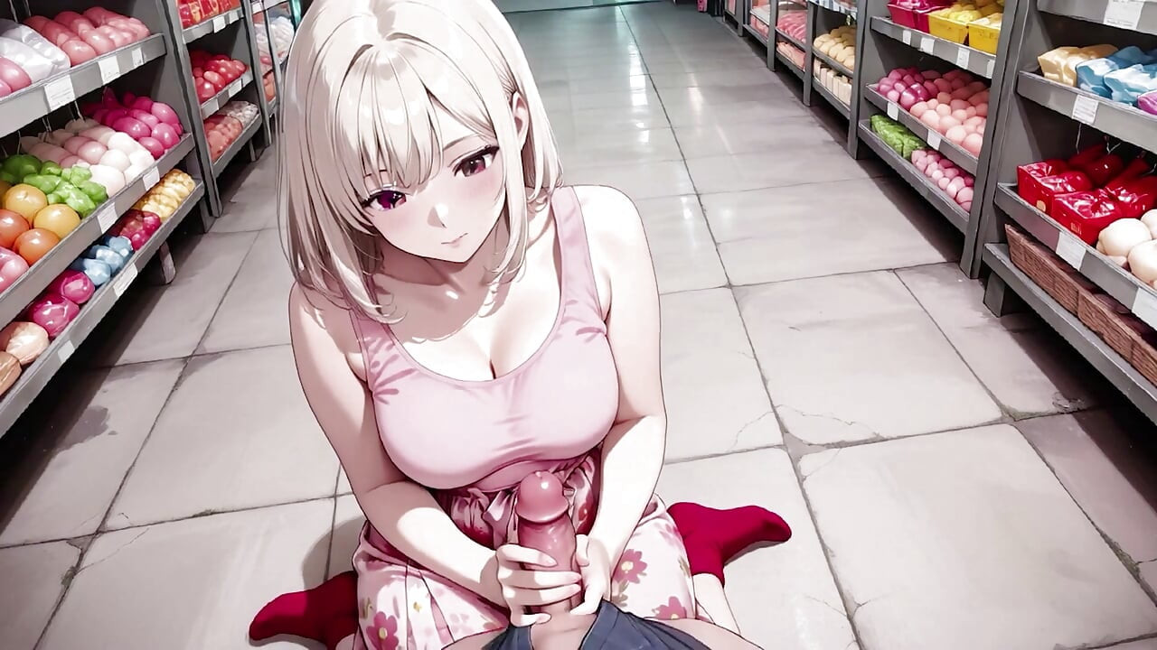 Offentlig Supermarked Sex med Bedøvelse Blond Anime Skønhed - Flere Intense Stillinger