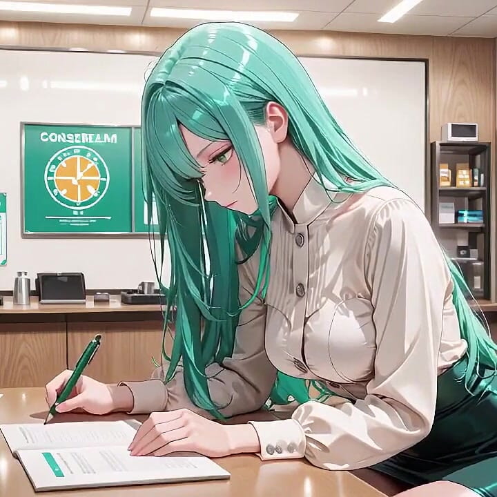 The Green-haired Secretary's Secret: From Desk Work to Bedside Surrender