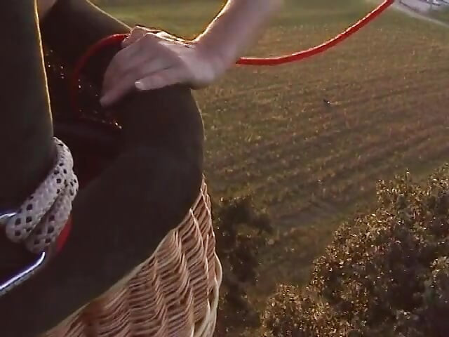 This couple cant wait to fucked high in the air in a hot air balloon