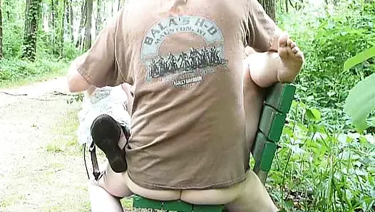 we went to river road on a park bench & my pimp husband fucked  my fat very used sloppy cunt   !
