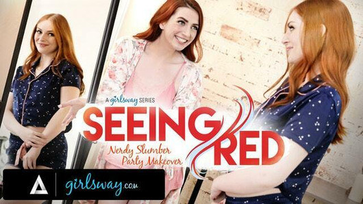 Girlsway - la soirée pyjama de rousses sexy se déchaîne rapidement