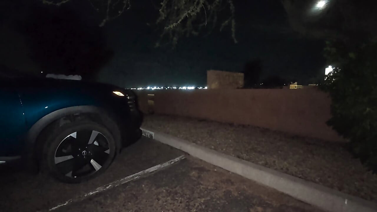 Dark Parking Lot Public Sex with the Shiesty Mask on!