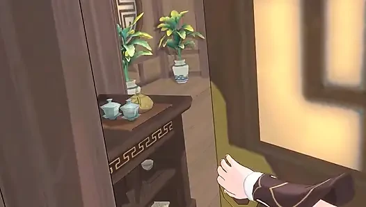 Genshin Impact - besuchen Sie Hu Taos Zuhause für eine wilde Nacht mit leidenschaftlichem sex - Hentai-Animation 3D