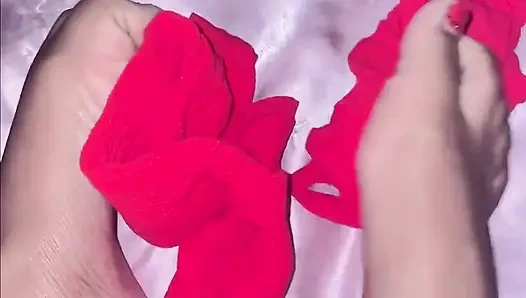 Zehen in dusche und bett