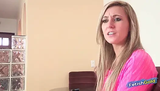 Skinny blonde fucks at casting to get into the porn industry