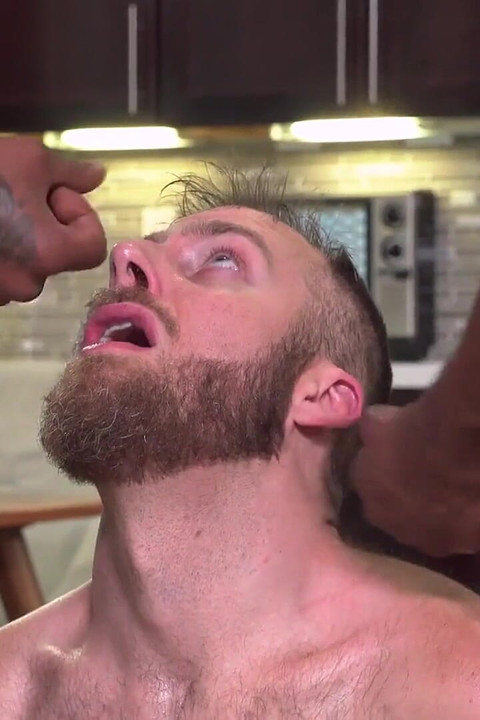 Roommates have hot gay interracial threesome