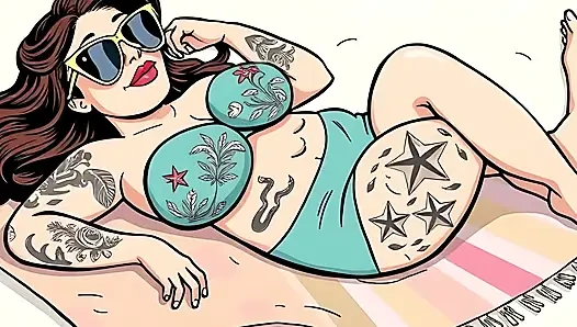 Sexy Tattoo Art Bikini Babes