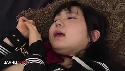 Sweet Nozomi Momoki gives intense Asian blowjob then gets fiercely pounded