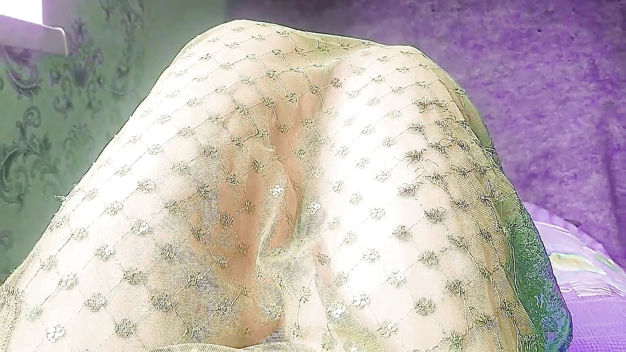 Cute femboy pulling oversized sweater over bare legs