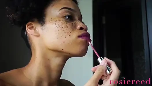 Perfect Lipstick Ignore- Goddess Rosie Reed Ignores You While Putting on Lipstick to Make You Weak- Lipstick Fetish Ignore-stand
