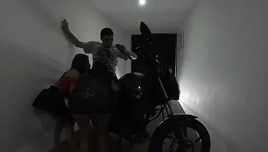 I Invited Two Latinas To A Motel And We Fucked On My Motorcycle