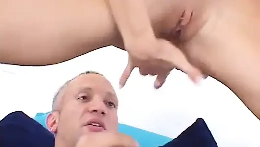 Busty slut loves getting her pussy and butt fucked hard on the bed