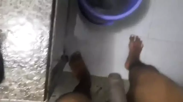 Extremely Hot Boy Masterbating in the Bathroom During Washing Clothes