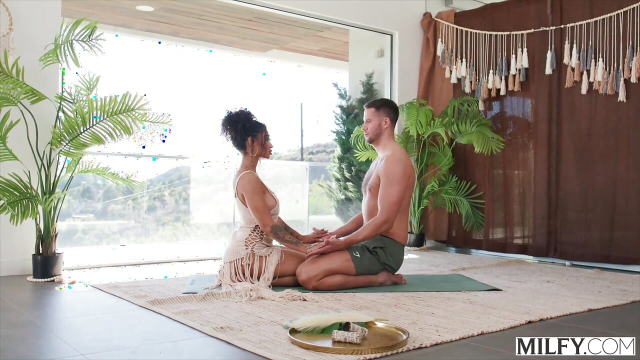 Milfy Fit Yoga MILF Medusa Rides Young Stud's Cock All Day