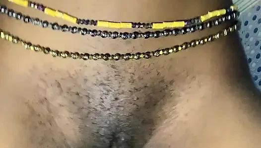 Hot ebony babe front and back view POV CLOSE UP