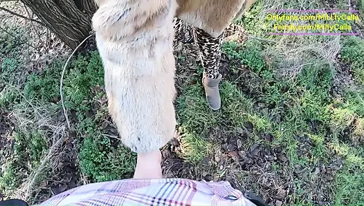 Tight Cameltoe Tease, Public Lingerie Shopping & Facial by the Train Tracks