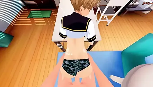 Chi gets fucked doggystyle from your POV. Persona 4 Hentai