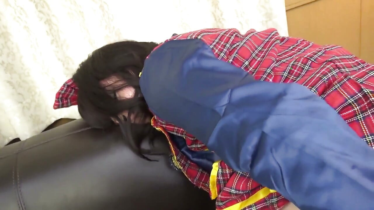 Brunette MILF in Plaid Skirt Sucks and Rides Hard