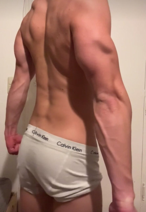 Young Muscle Twunk Stripping in a Tight Underwear