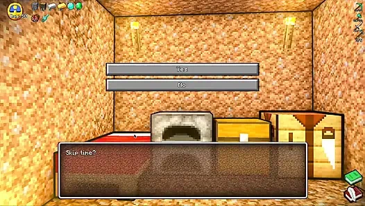 Alex lutscht steve durch ein gloryhole! Schlampiger blowjob, hornycraft, minecraft-parodie