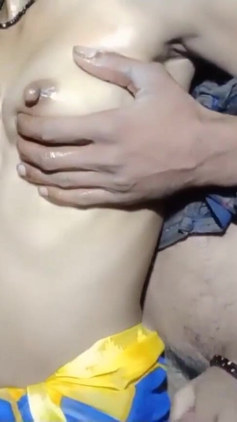 Sexy wife oil massage tight small boobs | Clip 1